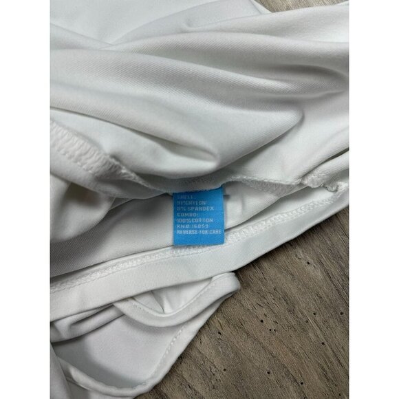 J McLaughlin Ruffle Neck Sleeveless Blouse Medium Catalina Cloth Tank Top Shirt - Picture 5 of 7